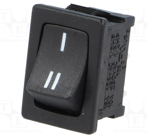 Klavišinis jungiklis RA42KKFTOF 6A/250VAC ON-(ON)